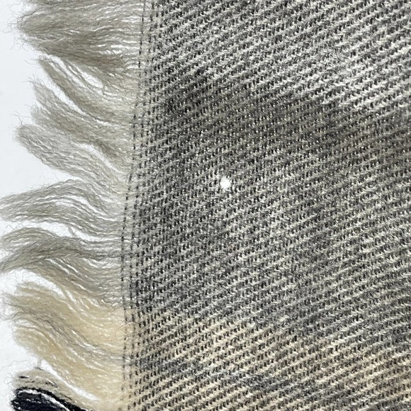 Vintage Lazarus shadow plaid frayed scarf - Picture 6 of 8